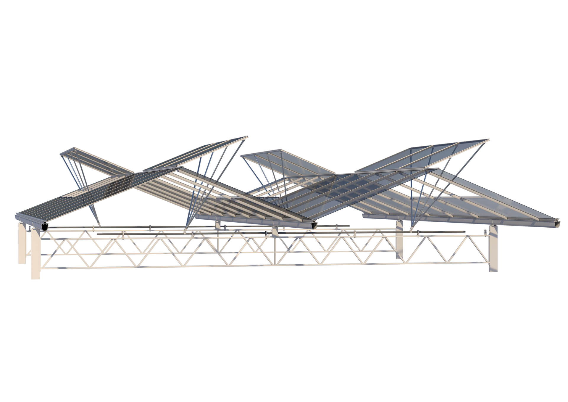ValkTrussRail | Sistema de ventilación estándar en el invernadero Venlo