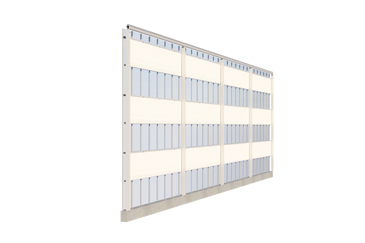 ValkGableVision | Roller gable screen system for Venlo greenhouses
