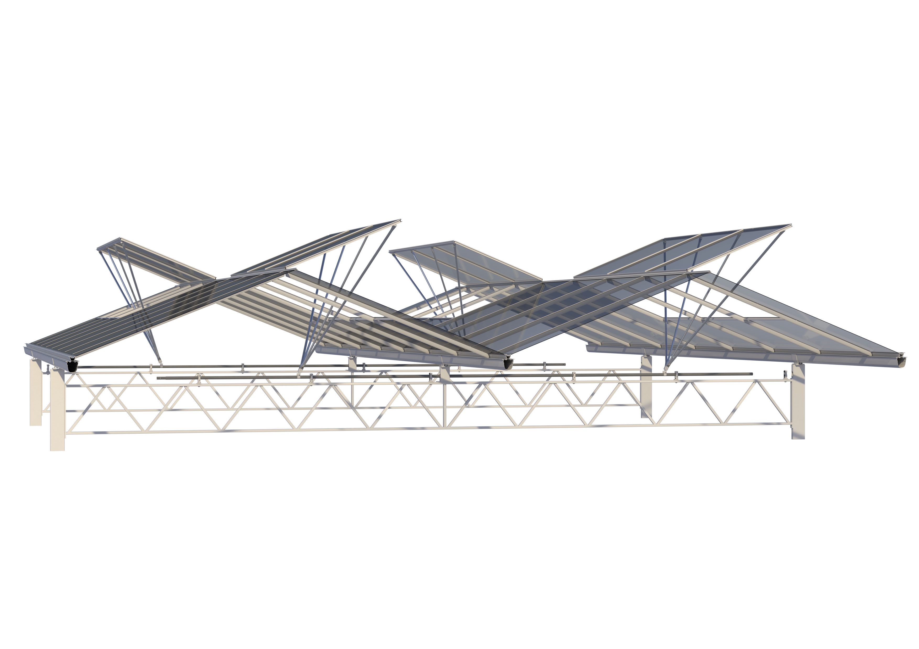 ValkTrussRail | Sistema de ventilación estándar en el invernadero Venlo